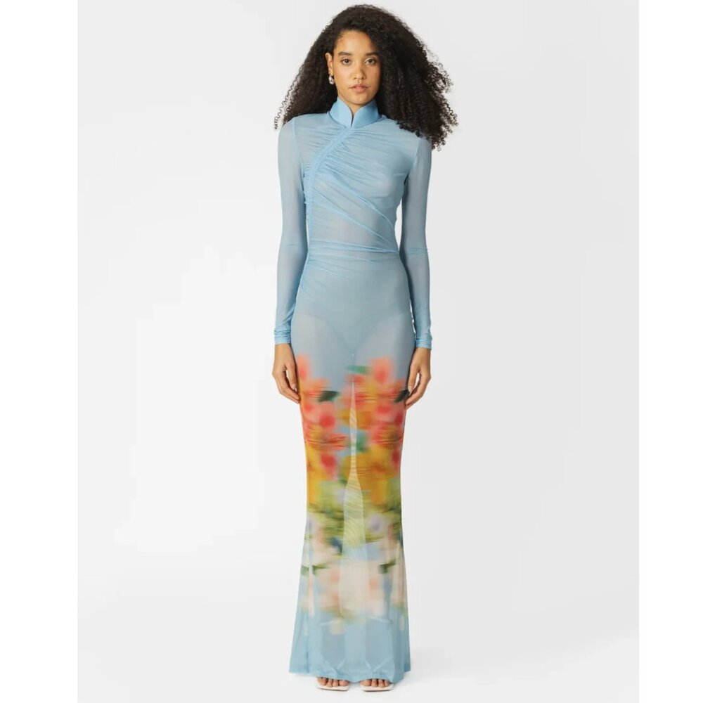 SAU LEE: Kendra Mesh Dress